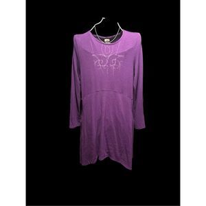 Beautiful Chicos Top Womens Chico's purple Color long Knitted Pullover sweater